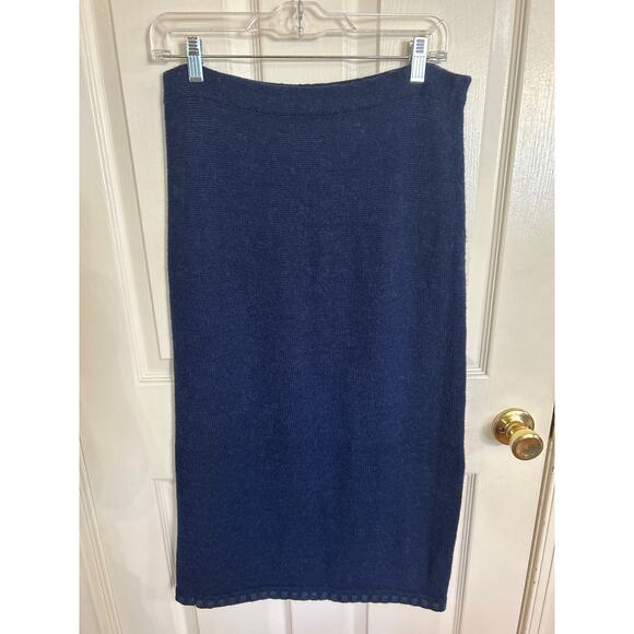 Estirpe Inca Alpaca Navy Blue Skirt Womens One‎ Size  e2 - Picture 1 of 3